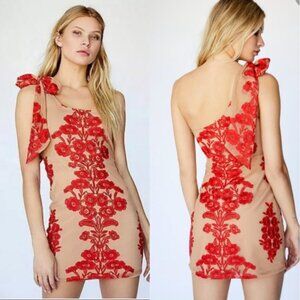 Free People x For Love & Lemons Temecula One Shoulder Mini Dress